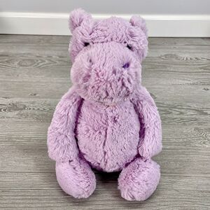 Jellycat Bashful Hippo Purple Lavender Lilac Floppy 12" Plush Stuffed Animal